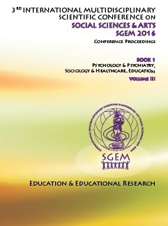 3rd International Multidisciplinary Scientific Conference on Social Sciences and Arts SGEM2016