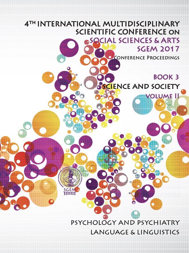 4th International Multidisciplinary Scientific Conference on Social Sciences and Arts SGEM 2017