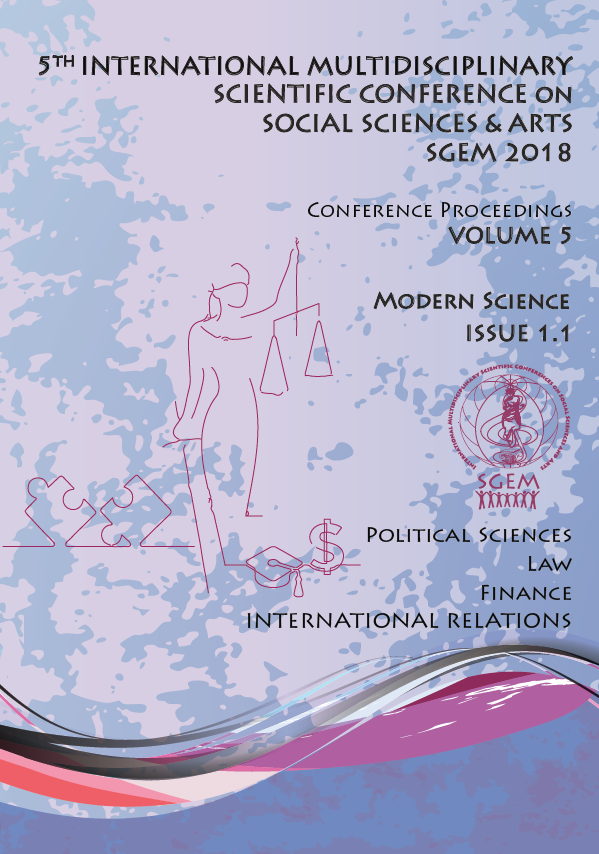 5th International Multidisciplinary Scientific Conference on Social Sciences and Arts SGEM 2018