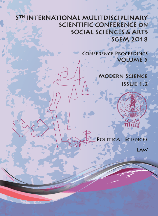 5th International Multidisciplinary Scientific Conference on Social Sciences and Arts SGEM 2018