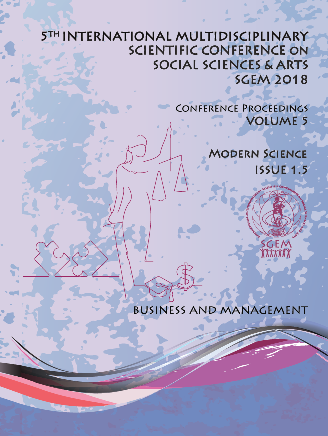 5th International Multidisciplinary Scientific Conference on Social Sciences and Arts SGEM 2018