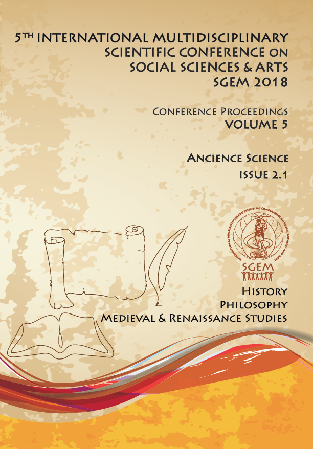 5th International Multidisciplinary Scientific Conference on Social Sciences and Arts SGEM 2018