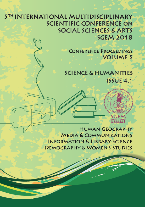 5th International Multidisciplinary Scientific Conference on Social Sciences and Arts SGEM 2018