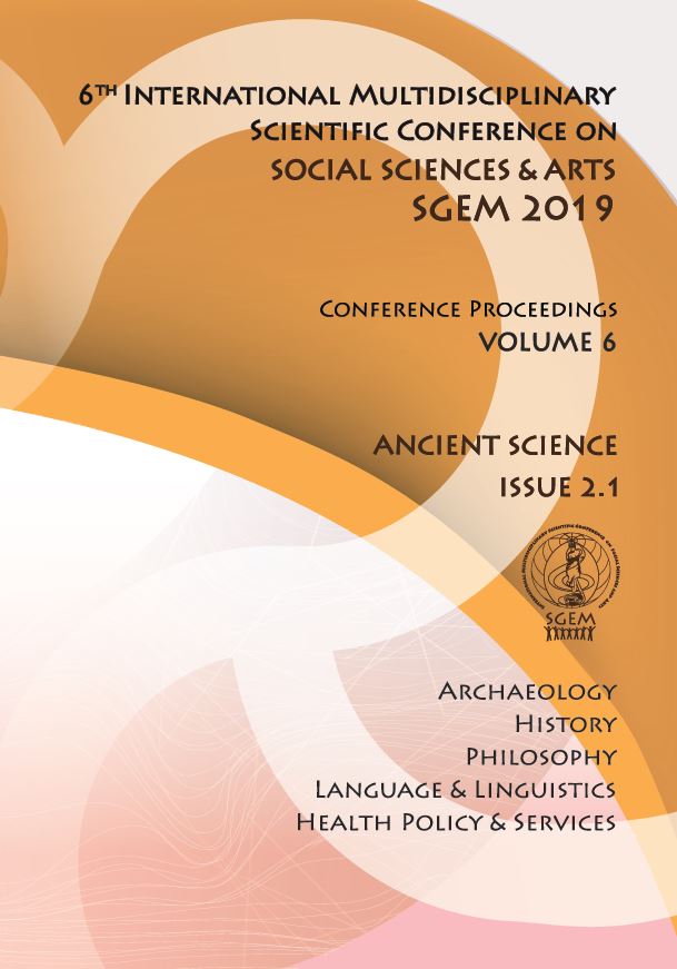 6th International Scientific Conference on Social Sciences and Arts SGEM 2019