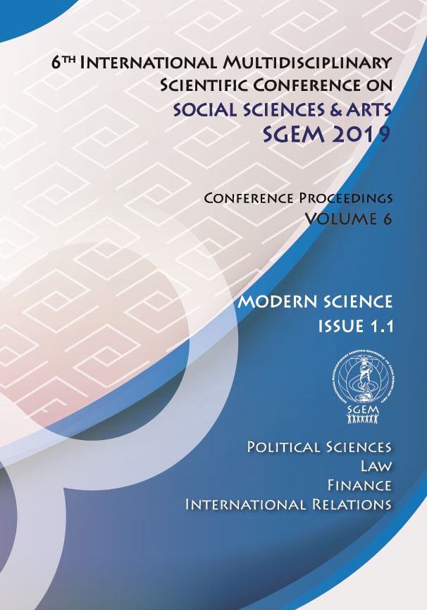 6th International Scientific Conference on Social Sciences and Arts SGEM 2019